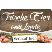 Schild Hier frische Eier vom Lande zu verkaufen 3mm Aluverbund