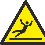 Aufkleber oder Schild Warnung vor Rutschgefahr W011