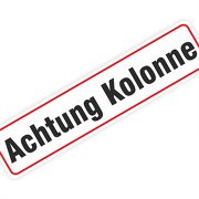 Magnetschild Achtung Kolonne Magnettafel 0,9mm stark