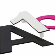 Zahlen Buchstaben 3D Metall Alu 14 cm hoch 3mm stark