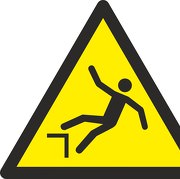 Aufkleber oder Schild Warnung vor Absturzgefahr W008