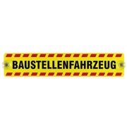 Schild Autoschild Baustellenfahrzeug mit Saugnapf 1,1 mm 400 x 80 mm GREEN
