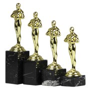 Pokal bester Nachbar der Welt 31 cm PVC Metall Steinsockel 