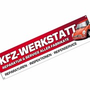 KFZ Werkstatt Spannbanner Banner Werbebanner Plakat 2,00 x 0,5 Meter
