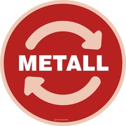Wertstoffkennzeichnung Metall Aufkleber