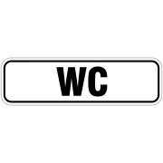 WC Türbeschriftung Aufkleber oder Schild 17 x 5 cm