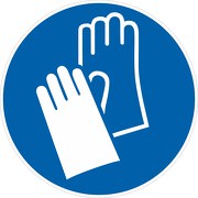 Aufkleber Handschutz benutzen M009