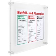 Schildersystem Kjeld Infoschild Büroschild Acryl mit 4 Abstandshaltern