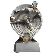 Fußball Pokal ALES Trophäe Resinfigur aus Keramik lackiert bemalt