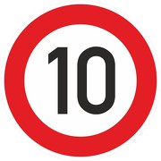 Schild Aufkleber Zulässige Höchstgeschwindigkeit 10 km/h