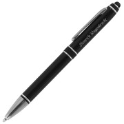 Kugelschreiber Connor Touch Pen schwarz im Etui mit Namen Text Gravur