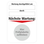 Grundplakette nächste Wartung 50 x 70 mm selbstklebend