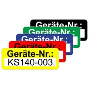 Gerätenummer Aufkleber Etiketten selbstklebend Geräteinventar 48x20 mm beschriftbar