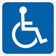 Behindertentransport Rollstuhlfahrer als Magnetschild Aufkleber Schild