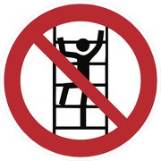 Aufkleber oder Schild Besteigen für Unbefugte verboten D-P022