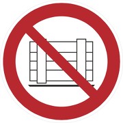 Aufkleber oder Schild Abstellen oder Lagern verboten P023