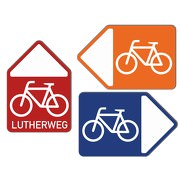 Wegweiser Fahrrad Schild Radweg Alu auch mit Wunschtext