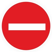 Aufkleber oder Schild Einfahrt verboten Verbot der Einfahrt