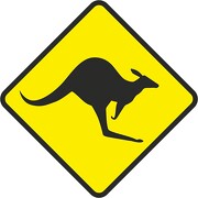 Aufkleber oder Schild Känguru Kangaroo wetterfest verschiedene Größen