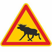 Aufkleber oder Schild Vorsicht Elch Norwegen wetterfest