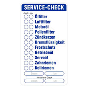 Aufkleber Service 46 x 82 mm Checkliste Serviceliste Serviceaufkleber