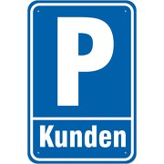 Schild Kundenparkplatz Parkplatz Kunden 3mm Aluminium-Verbund 3 Größen