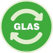 Wertstoffkennzeichnung Glas Aufkleber
