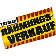 Banner Räumungsverkauf Werbebanner Aktionsbanner Plane 2x1m oder 4x1m