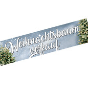 Banner Weihnachtsbaumverkauf Plakat PVC mit Ösen 2x0,5m