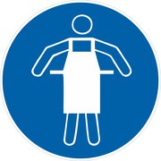 Schild Schutzschürze benutzen M026