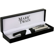 Schreibset Chrissy MAXX Mark Twain Metall mit Gravur Namen Kugelschreiber und Rollerball