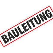 Magnetschild Bauleitung Bauleiter 30 x 7 cm 0,9 mm stark