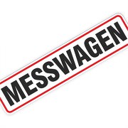 Magnetschild Messwagen 30 x 7 cm 0,9mm stark Magnettafel