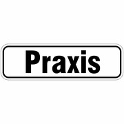 Praxis Türbeschriftung als Aufkleber oder Schild 17 x 5 cm