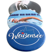 Buttons mit Nadel bedrucken 56 mm rund Button Druck Logo