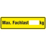 maximale Fachlast Regale Aufkleber Etikett Regalbelastungsaufkleber