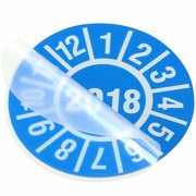 Laminat für Prüfetiketten 30 mm Prüfplaketten, durchsichtig 31,5 mm Durchmesser