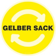 Wertstoffkennzeichnung Gelber Sack Aufkleber