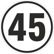45 km/h Aufkleber Auto LKW Trecker Anhänger Schlepper 20 cm rund wetterfest