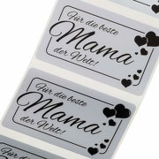 Etiketten Polyester silber 5 x 3 cm mit Druck 1-farbig schwarz von Ihrer Datei