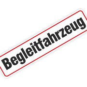 Magnetschild "Begleitfahrzeug" 30 x 7 cm 0,9mm stark