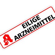 Magnetschild Eilige Arzneimittel 30 x 7 cm 0,9mm stark