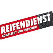 Spannbanner Banner Werbebanner Reifendienst Räder wechseln 2x0,5 Meter