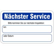 "Nächster Service" Wartungsaufkleber allgemein 58 x 36 mm