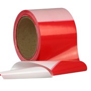 Absperrband Flatterband Warnband rot-weiß 80 mm reißfest 100 250 500 Meter