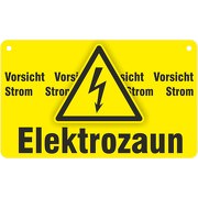 Vorsicht Elektrozaun Strom Weidezaunschild Schild 20x12 cm