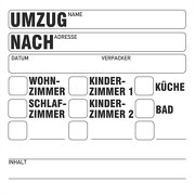 Umzugsetiketten 10x10 cm zum beschriften Etikett Umzug Umzugskarton