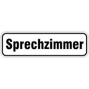 Sprechzimmer Türbeschriftung als Aufkleber oder Schild 17 x 5 cm