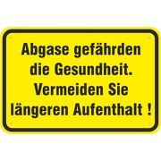 Schild Abgase gefährden die Gesundheit 3mm Alu-Verbund 3 Größen