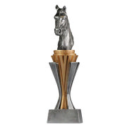 Pokal Trophäe Reiten Pferde Serie SALAKA aus Resin PVC 3 Größen